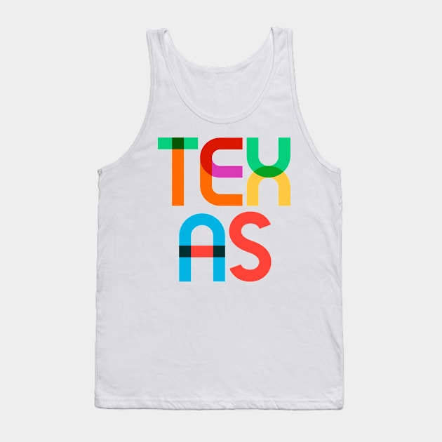 Texas Retro 80s Pop Art Colorful Pride Tank Top by Hashtagified